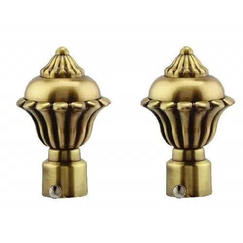 Kora Antique Finish LL Curtain Bracket Antique Brass Finish ( Pack Of 2pcs )