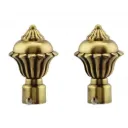Kora Antique Finish LL Curtain Bracket Antique Brass Finish ( Pack Of 2pcs )