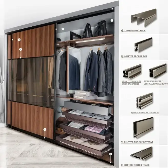 EBCO Hi Slide Walk-In Sliding System ( Set of 2)