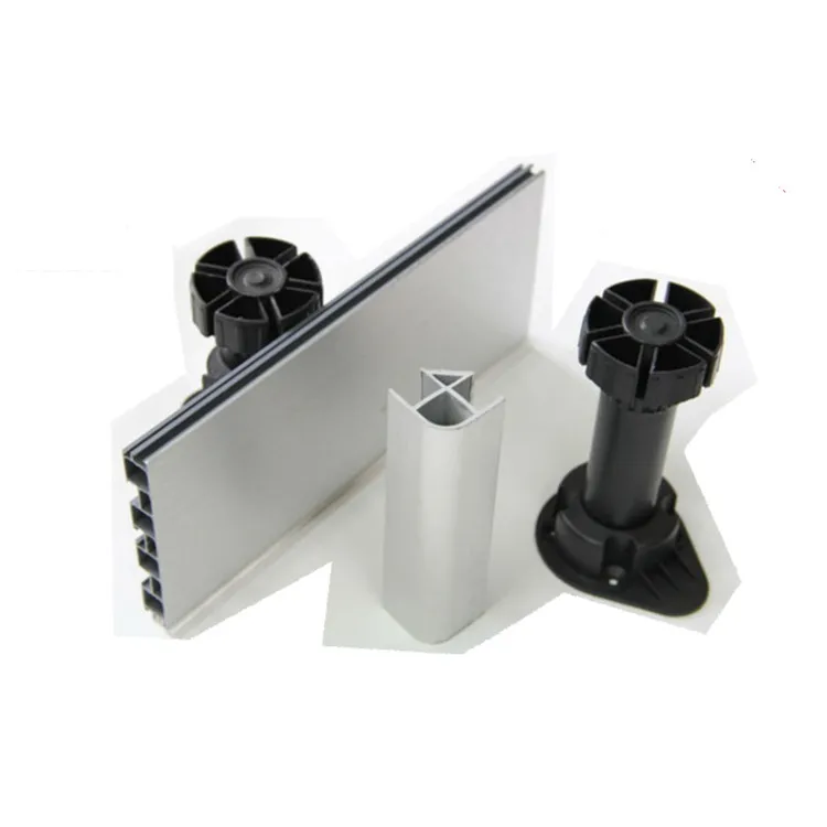 MH Groove PVC Skirting Silver & Black Finish with Connectors and Black PVC Legs