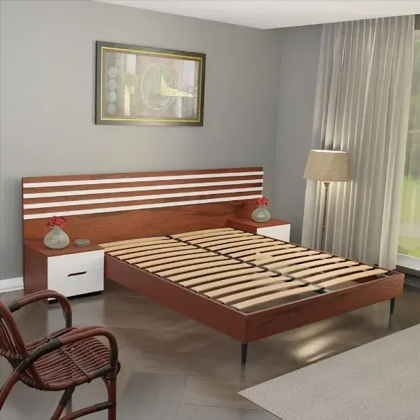 EBCO Bed Frame with Slats & Crossbar Support