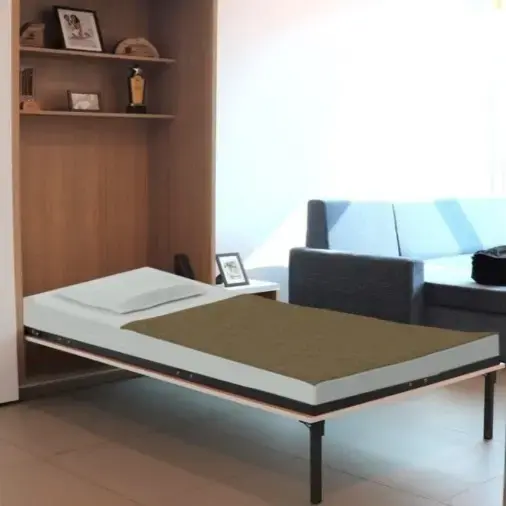 Ebco Wall Bed - Single (Complete Fittings with Frame, Slats and Manual Legs)-WBS-ML