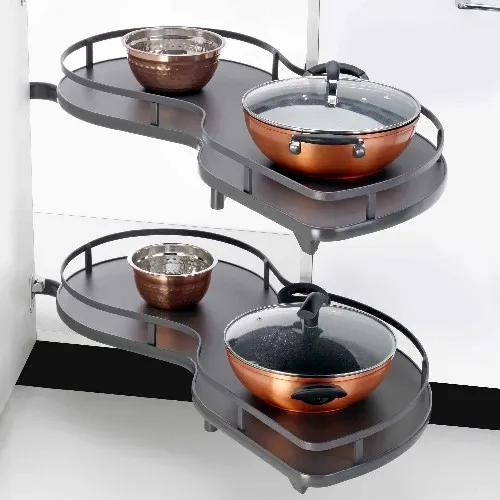 Olive Swing  Tray Smartek Series (Grey) With Soft Close (815×400 ×(600-700)mm -left)