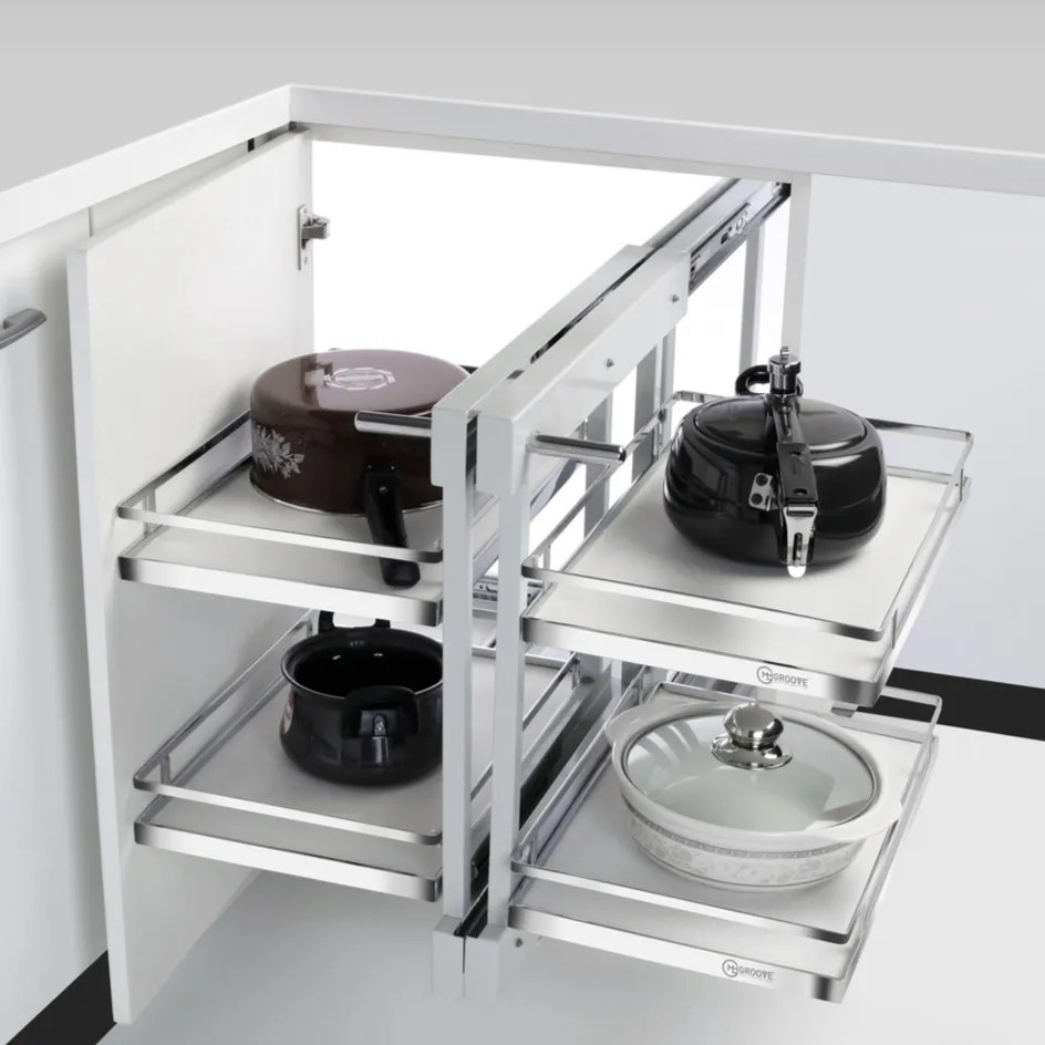 MH Groove Universal Magic Corner  Size in MM :- W-660  x D-515 x H-600 (FLATLERIES)