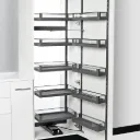Olive Tandem Smartek Series Glass Pantry (Grey-Glass)
