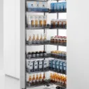 MH Groove Glass Pantry Unit ( Grey Finish)