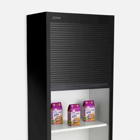 Olive Rolling Shutter Black (PVC) (W 600 × H 1400)  