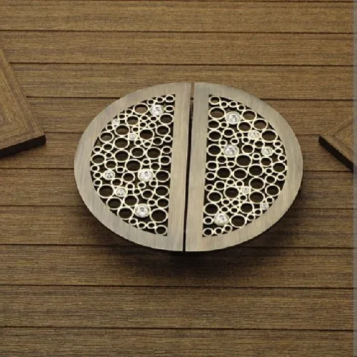 Plum Door Handle MD-3550 (8" MAB & Crystal (Set))