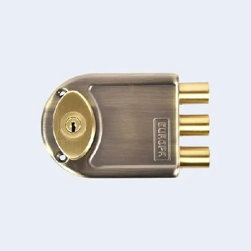 8123 Europa Main Door Locks With 3 Dead Bolts & Lockable Knobs Inside (8123 IN With 3 Keys)