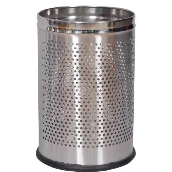 9 Ltr Stainless Steel Perforated Dust Bin