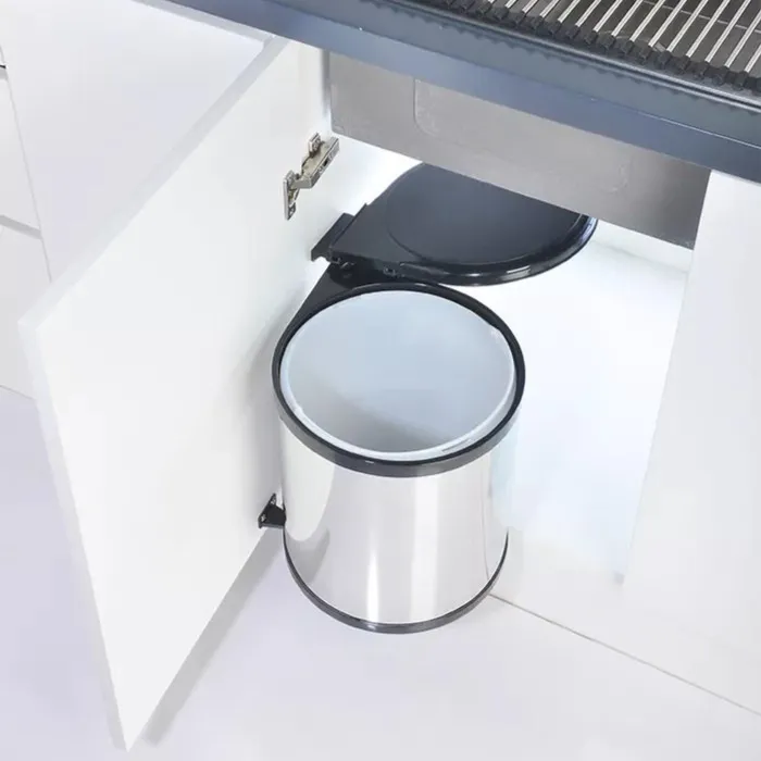 MH Groove 8 Ltr SS Led Dust Bin